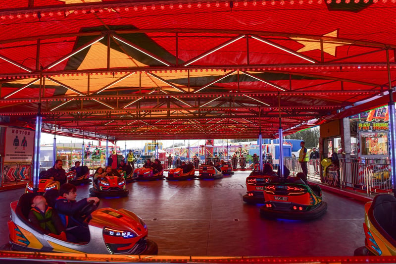 Dodgems are always a popular ride at the fair - and hand for social-distancing too!