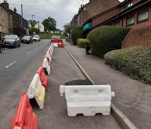 Pavement widening on Dykes Hall Road (pic: Sheffield Green Party)