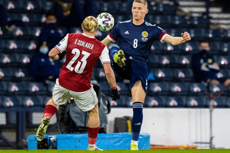 A big presence for Scotland in the middle of the park in the first half but would have liked to see him break forward more. Quieter second half but move into the midfield worked well.
