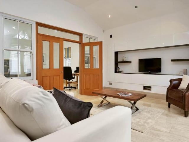 Another view of the stunning sun room. As with all rooms in the house, it benefits from underfloor heating.