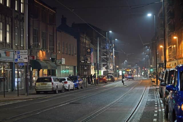West Street, Sheffield is often used as a thoroughfare on a night out