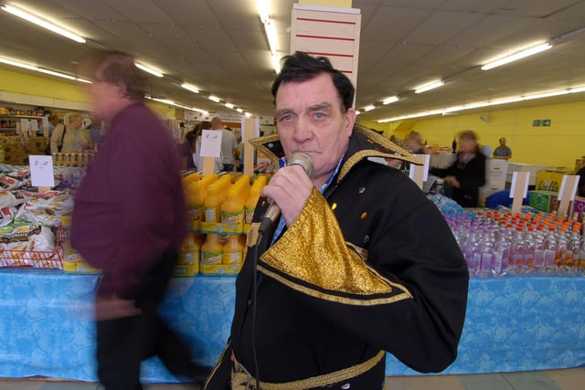 Jarrow Elvis at the opening of Store 24 in 2007.