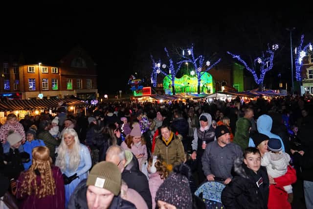 Thousands gathered in the town centre for the event