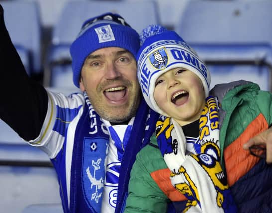 Owls fans at Hillsborough for the FA Cup 3rd Round tie   Pic Steve Ellis