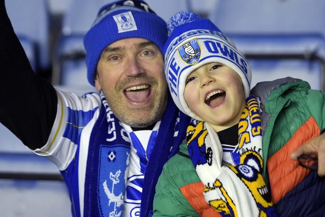 Owls fans at Hillsborough for the FA Cup 3rd Round tie   Pic Steve Ellis