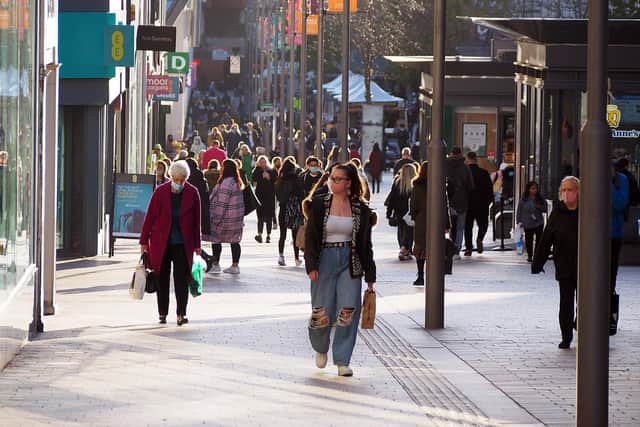 Thousands of people flocked to the city centre for their last chance to shop before lockdown.