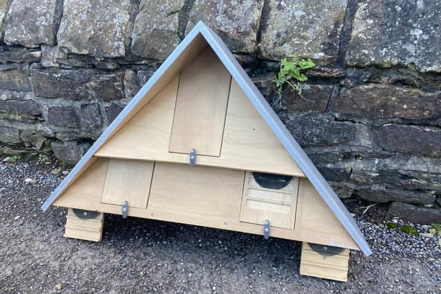 The Swift nest box installed at Totley All Saints Primary School.