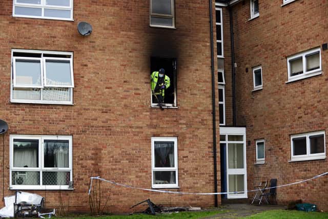 The fire broke out in a first-floor flat (pic: Marie Caley)