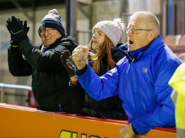 Mansfield Town fans at Crawley Town FC.