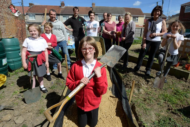 Cotsford Junior School pupils on their allotment site in 2016. Does this bring back happy memories?