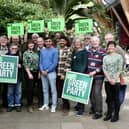 Members of Sheffield Green Party launching their Sheffield City Council 2024 election campaign in the Winter Garden, Sheffield. Picture supplied by Sheffield Green Party