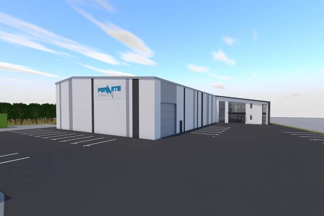 Image of the new factory. Construction starts in February.