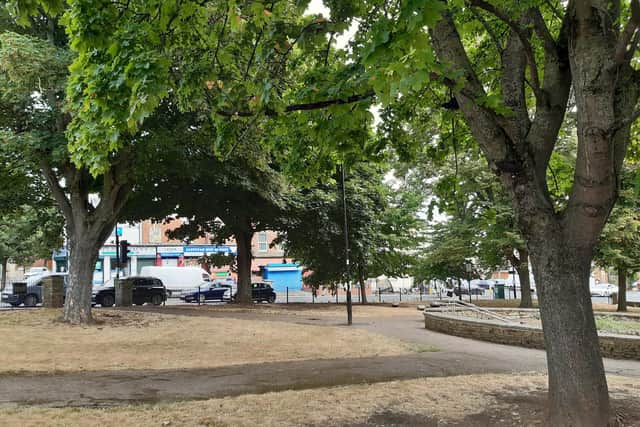 Ellesmere Green in Burngreave, Sheffield, after a rough sleeper's camp was cleared away today (August 18, 2026) following complaints. Picture: Julia Armstrong, LDRS