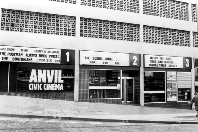 Anvil Civic Cinema, Charter Square, formerly The Cineplex. March 1985