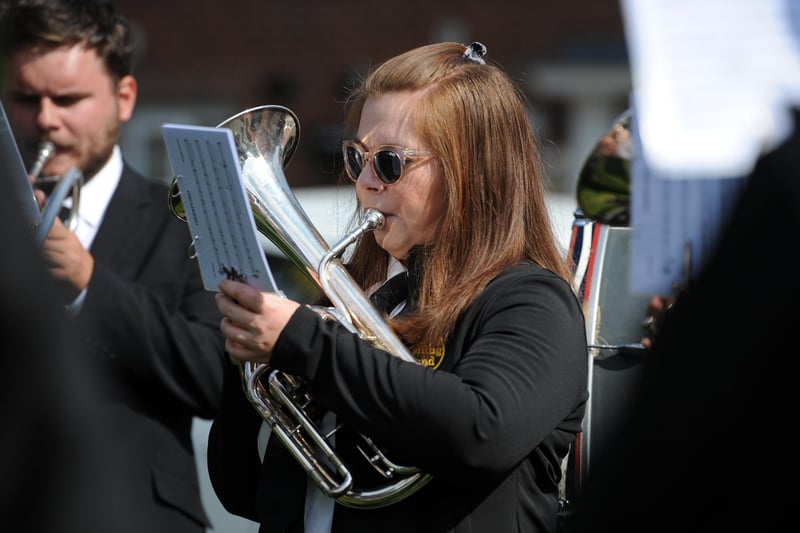 Jarrow's Rebel Town Festival - Felling Band entertaining the crowds.