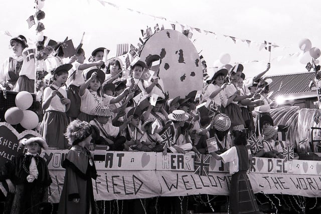One of the floats at Sheffield Lord Mayor's Parade, June 29, 1991