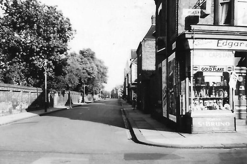 Edgar's corner shop is on the right in this photo which looks down South Road. Photo: Hartlepool Library Service.