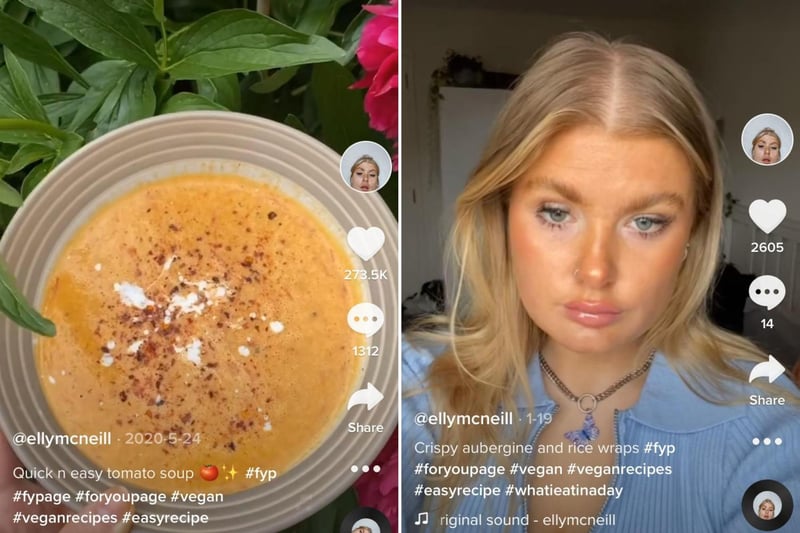@ellymcneill is a vegan food blogger based in Edinburgh. She shares her plant based creations with her 44.3k followers - and her quick and easy tomato soup recipe has been watched 1.9 million times.