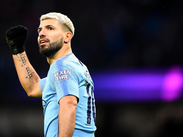 Total shots at goal: 353. Total goals: 68. Highest proportion of team goals: Sergio Aguero (23.5%).