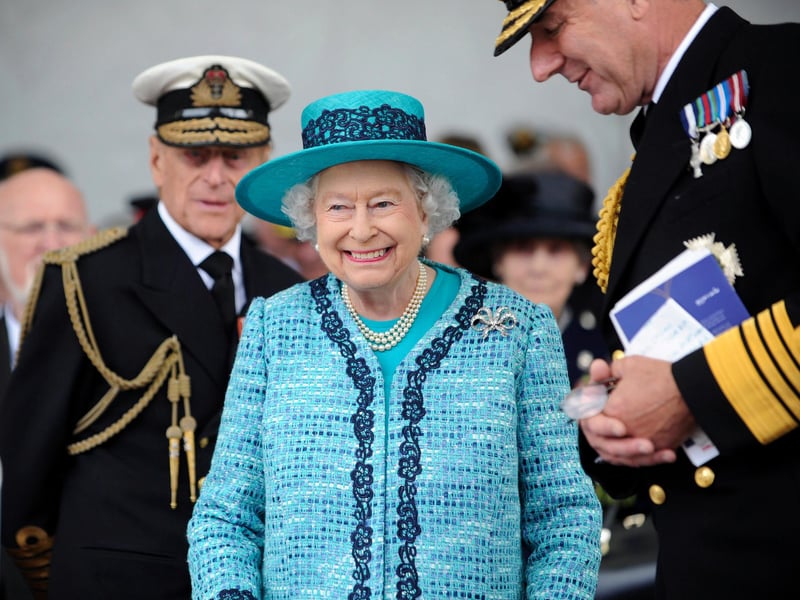 Her Royal Highness Queen Elizabeth II officially named HMS Queen Elizabeth during a ceremony in Rosyth in 2014. She is not however named after the current UK monarch, instead getting her name from Elizabeth I. Picture: CPOA(Phot) Thomas Tam McDonald