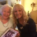 Dame Vera Lynn with Sheffield-based tribute artist Lorrie Brown