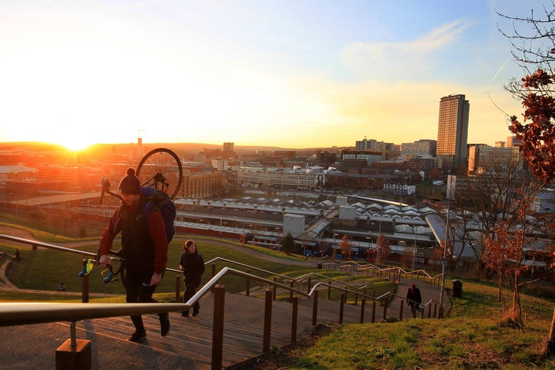 Standing tall over the city centre, the hill South Street Park is built on, above the railway station, has some of the best views in Sheffield, and as such, is a fantastic place to watch the sunset. There's even an open-air amphitheatre with seating to help you make the best of the view