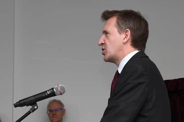 Dan Jarvis MP gives a speech.