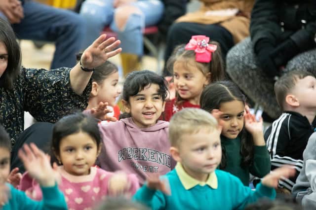 Children at Owler Brook Primary School enjoy a Musical Stories concert