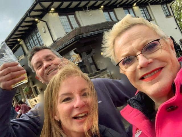 Eddie Izzard at Walkley Cottage whilst campaigning for Oliver Coppard earlier this year. (Photo: Facebook)