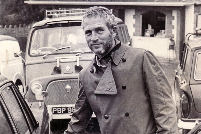 Paul Newman pictured at Speedwell Cavern on a visit to Castleton, Derbyshire on 28th August 1971