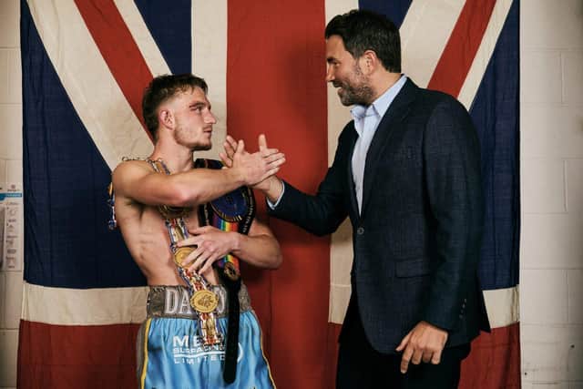 Dalton Smith and Eddie Hearn Picture By Mark Robinson Matchroom Boxing