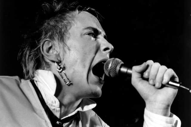 8th December 1976:  Johnny Rotten of the Sex Pistols performing.  (Photo by Graham Wood/Evening Standard/Getty Images)
