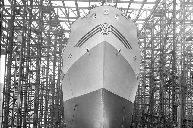 Keith Mullen suggested the shipyards and here is the Ion being launched at Pallion shipyard of Doxford and Sunderland Ltd in 1970.
