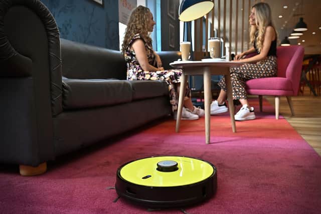 A squadron of dozens of robotic vacuum cleaners have been deployed to help staff to keep three Travelodge hotels in Sheffield looking spotless.