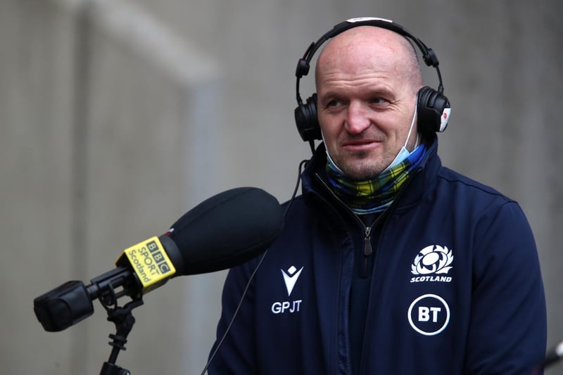Scotland head coach Gregor Townsend during a pre-match interview prior to the Guinness Six Nations match.