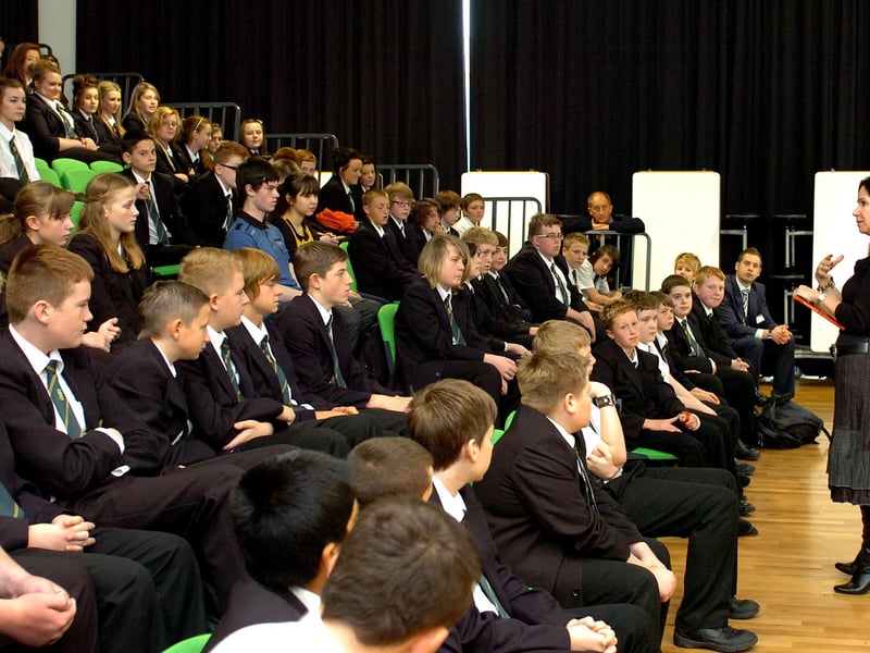 Year 9 students from St Bede's School in Peterlee hosted a visit in 2002 by Dr Saralyn Mark, a senior medical advisor at NASA, who talked about the space agency's mission to Mars.