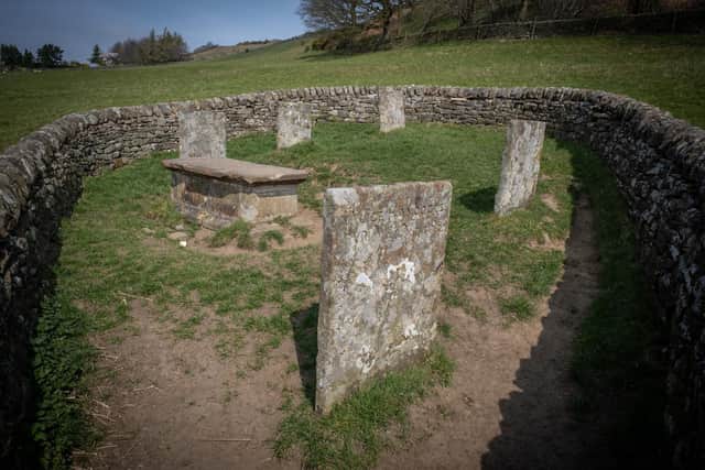 The graves of the Hancock family, which lost a considerable number of members during the plague in Eyam
