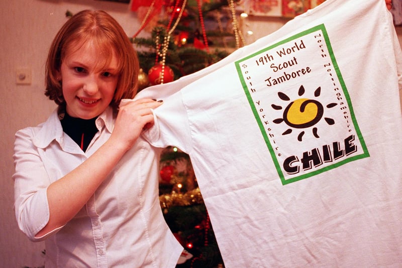 16-year-old Heather Roberts of Fulwood was excited to be jetting of to the world scout jamborie in Chile back in 1998