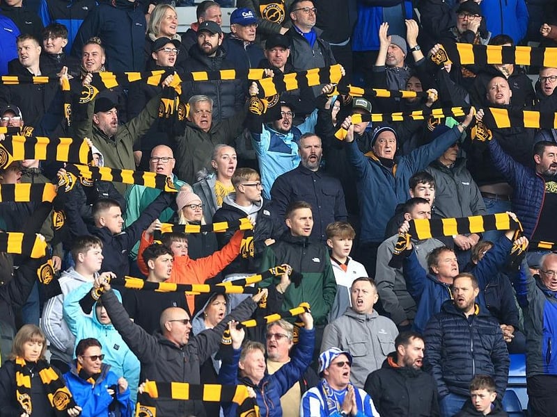 Percentage of stadium filled: 59%.