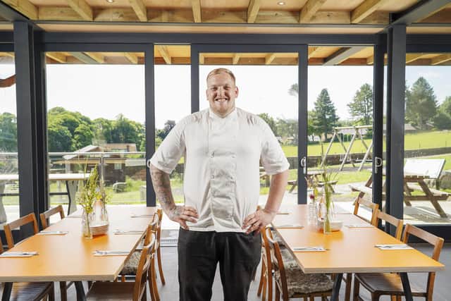 Chef Luke Rhodes at his new restaurant in Whirlow Hall Farm. Picture Scott Merrylees