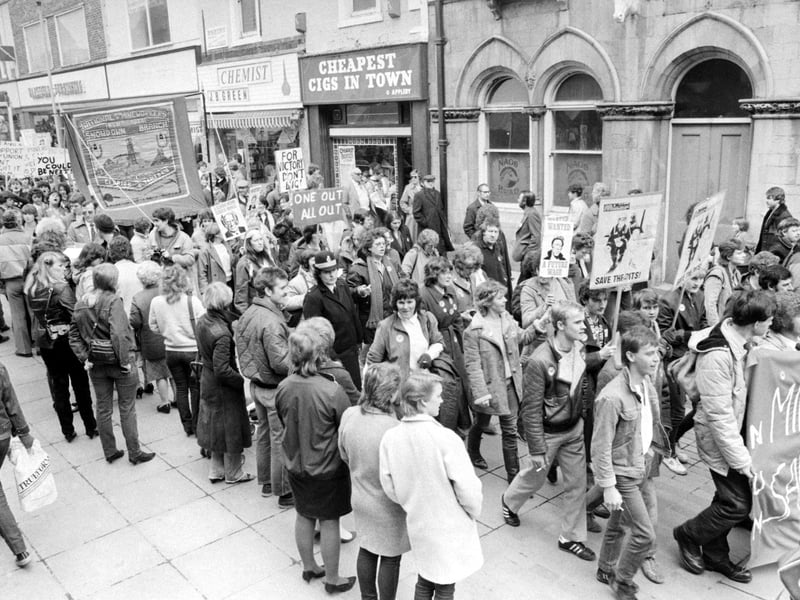 People lined the streets in support of the protests