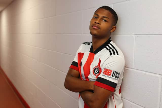 Rhian Brewster became the most expensive player in Sheffield United's history when he arrived from Liverpool: Simon Bellis/Sportimage