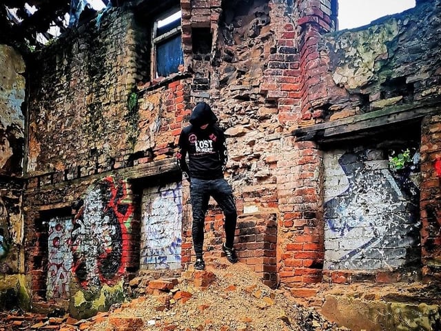 Urban explorer Lost Places & Forgotten Faces inside the abandoned mill.