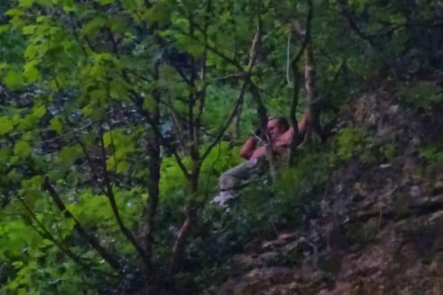 Picture shows the man who had to be rescued. Picture: Mark Perkins
