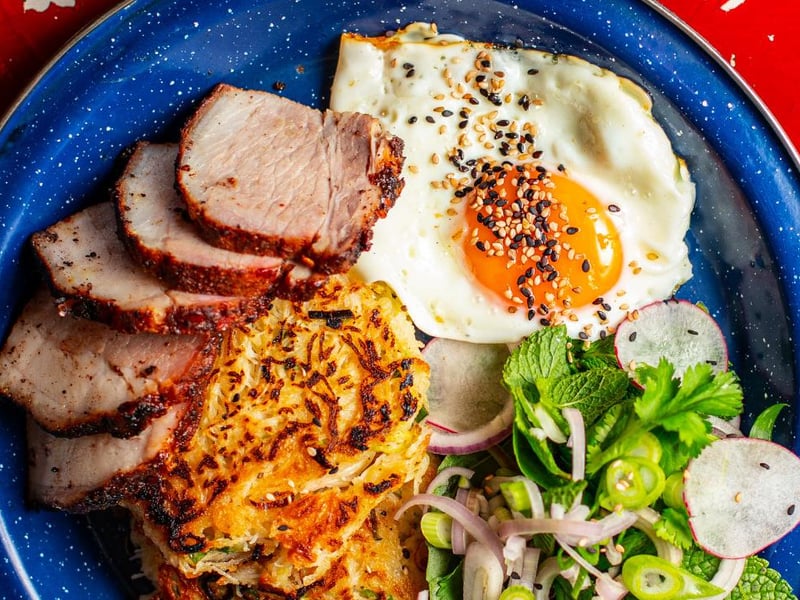 Hanoi Bike Shop will be offering this brand new dish - Vietnamese bacon and eggs, vermicelli noodle cakes, radish and herb salad and sambal - when they reopen on April 26.
8 Ruthven Lane, Glasgow, www.hanoibikeshop.co.uk