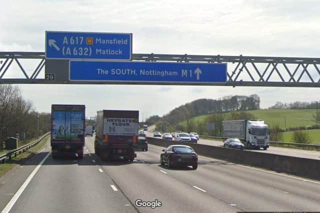 The M1 was closed at j29 because of a multivehicle crash