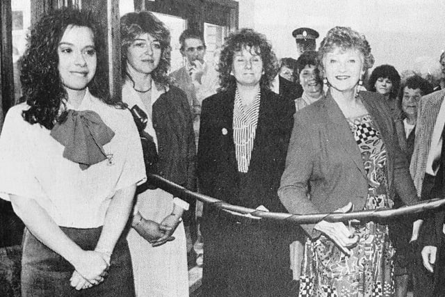 Take The High Road star Eilleen McCallum, better known to fans of the Scottish soap opera as Isobel Blair, was in Kirkcaldy in 1992 to officially open the district council's new office at the junction of Park Road and Rosslyn Street. Second from left is Karen Carrick,. the then leader of Kirkcaldy District Council.