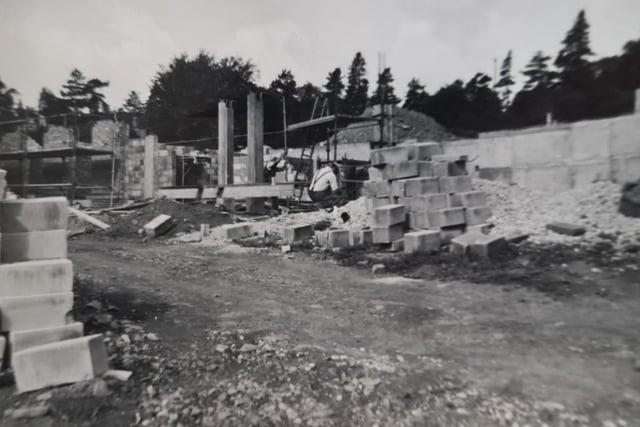 Building work on St Luke's Hospice, Sheffield, which opened in October 1971