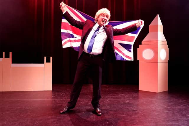 James Ringer-Beck in the title role in Boris the Musical 3: The Johnson Supremacy