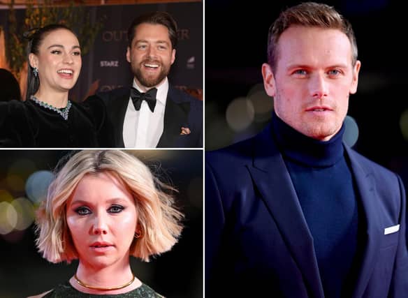 Sam Heughan, Sophie Skelton, Richard Rankin, and Lauren Lyle at the Outlander world premiere in London (Getty Images for Starzpay)